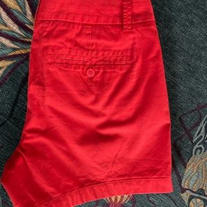 J. Crew Factory Red 4” Chino Broken-In Shorts Size 4